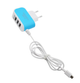 Зарядное устройство на 3 USB порта - Голубой (Арт. 5556) - изображение 1