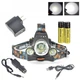 Налобный фонарь Boruit RJ-3000 PLUS (Cree T6+2Q5, 1500 люмен, 4 режима, 2x18650) (II) 16030 - изображение 3