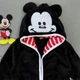Халат Mickey Mouse Rorychen для мальчика 120 см Черный с красным 17021 - изображение 6
