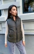 Женский теплый жилет дутый KML 0025 S (42-44) Хаки ( 0025/4 A) - изображение 6