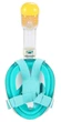 Набор для плавания 2 в 1 (маска FREE BREATH M2068G + ласты) Бирюзовая маска (размер L/XL) Ласты синие размер М - изображение 4