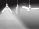 Світлодіодна складана лампа в патрон Е27 із трьома лопатями Z-Light LED bulb 45W розкладний світильник - зображення 4