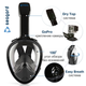 Маска для снорклинга Seagard Easybreath-II полнолицевая с креплением для экшн камеры размер L/XL Черная - изображение 2
