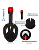 Маска для дайвинга полупрофессиональная Seagard Easybreath II Generation Black-red S\M полнолицевая с креплением для камеры - изображение 4