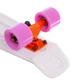Скейт пенни борд Penny Fish Skateboards RUBBER SOFT TWIN 410-1 22" Grey-White, лиловые колеса - изображение 5