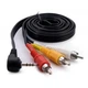 Кабель мультимедійний 3.5mm M to 3xRCA M 1.5m 90° corner Extradigital (KBV1732) - зображення 2