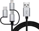 Кабель Real-El USB 2.0 Premium AM-3in1 1 м Black (EL123500035) - изображение 1