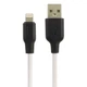 USB кабель Hoco X21 Plus Silicone Lightning 1m. black/white - зображення 1