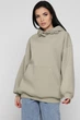 Женский худи oversize на флисе 38734 G&M xp-2759 M Размер цвет Хаки - изображение 4