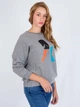 Свитшот с принтом BEBE PLUS 24311 L (73846L) Серый - изображение 4
