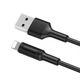Кабель Borofone BX1 USB to Lightning 1m черный - изображение 3