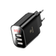 Сетевое зарядное устройство блок питания Baseus Mirror Lake Intelligent 3 USB порта дисплей Черный - изображение 2
