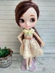 Бежеву сукню з квітами для ляльки Blythe 30 див. (лялька в комплект не входить) (9115) - зображення 2