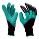 Садові рукавички Garden Genie Gloves із кігтями Чорно-бірюзові - зображення 1