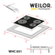 Варильна поверхня електрична Weilor WHC 651 BLACK - зображення 8