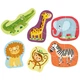 Детские пазлы "Дикие животные" DoDo Toys 300153, 2-3-4 элемента - изображение 1
