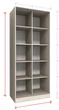 Шкаф купе Luxe Studio Стандарт-3 Цветной комбинированный фасад-13 1000x2000x450 двухдверный (94548) - изображение 2