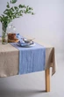 Скатертина-доріжка Раннер з лляної тканини TouchableLinen 1 шт 40х100 см Блакитний - зображення 2