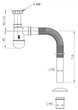 Сифон для раковины PREVEX Basic c накидной гайкой 5/4" со сливной гофрой 32/40 мм (PR3-B4NF3-001) - изображение 2