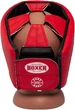 Боксерский шлем Boxer L 0.6 мм кожвинил Красный (2028-01R) - изображение 2