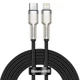 Кабель Baseus CATLJK-01 Cafule Metal Type-C to Lightning PD 20Вт 25 см черный - изображение 1
