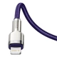 Кабель Baseus Cafule Metal Type-C to Lightning PD 20W 2M Фиолетовый (CATLJK-B05) - изображение 6
