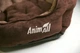 Лежак для собак та кішок AnimAll Royal Velours 53x47x21 см M Шоколадно-бежевий (2000981181093) - зображення 2