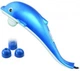 Ручной электрический массажер вибромассажер Dolphin «Дельфин» на 3 насадки Blue (OLS072) - изображение 2
