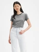 Футболка хлопковая женская Levi`s Perfect Tee 39185-0087 S Черная с белым (5400898078139) - изображение 1