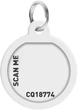 Адресник для собак и котов металлический Collar WAUDOG Smart ID c QR паспортом, рисунок "Водяные лилии", круг, Д 25 мм (0625-0201) - изображение 3
