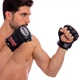 Перчатки для смешанных единоборств MMA на липучке размер M Кожа BOXER черный 5020 - изображение 6