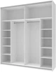 Шкаф-купе Doros G-Caiser 220 х 60 х 240 см Белая / Тахо / вставка Графитовая (42001009) - изображение 2