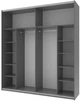 Шкаф-купе Doros G-Caiser 220 х 60 х 240 см Графитовая / Белая / вставка Бетон (42001013) - изображение 2