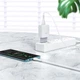 СЗУ Hoco C72Q Glorious QC3.0 18W (1USB-A) + кабель USB to MicroUSB Белый - изображение 4