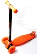 Детский трехколесный самокат Scooter MAXI со светящимися колесами, Orange - изображение 1