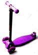 Детский трехколесный самокат Scooter MAXI со светящимися колесами, Violet - изображение 1