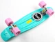 Пенни борд (Penny Board) 22" "Pastel Series" с розовыми колесами, Бирюзовый - изображение 3