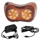 Массажная Подушка MASSAGE PILLOW QY-8028-2 (по 2 роликов) с подогревом для шеи и спины, универсальная, Коричневая - изображение 3