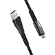 Дата кабель USB 2.0 AM to USB-C 1.0m zinc alloy + led black ColorWay (CW-CBUC035-BK) - изображение 6