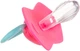 Пустышка силиконовая симметричная Canpol babies Neon love 6-18 месяцев 2 шт Розовая (22/653_pin) - изображение 2