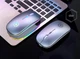 Мышь беспроводная SKY (A2) Silver, аккумулятор, RGB - изображение 3