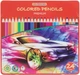 Цветные карандаши Cool for school Premium трехгранные 24 цвета в металлической коробке (CF15179) - изображение 1