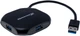 USB-хаб Grand-X Travel 4 порти USB 3.0 Black (GH-415) - зображення 1