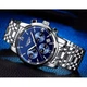 Чоловічі класичні кварцові годинники Guanquin Liberty Blue 8802 - зображення 5