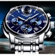 Чоловічі класичні кварцові годинники Guanquin Liberty Blue 8802 - зображення 6