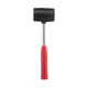 Киянка гумова 450г, 65 мм, чорна гума, металева ручка INTERTOOL HT-0231 - изображение 1