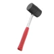 Киянка гумова 450г, 65 мм, чорна гума, металева ручка INTERTOOL HT-0231 - изображение 2