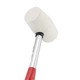 Киянка гумова&nbsp;225 г, 40 мм, бiла гума, металева ручка INTERTOOL HT-0234 - изображение 3