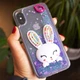Чехол Glitter для Iphone XS Max бампер жидкий блеск Заяц Фиолетовый - изображение 1