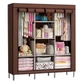 Універсальна складна тканинна шафа Storage Wardrobe 88130 175х130х45 см коричнева - зображення 1